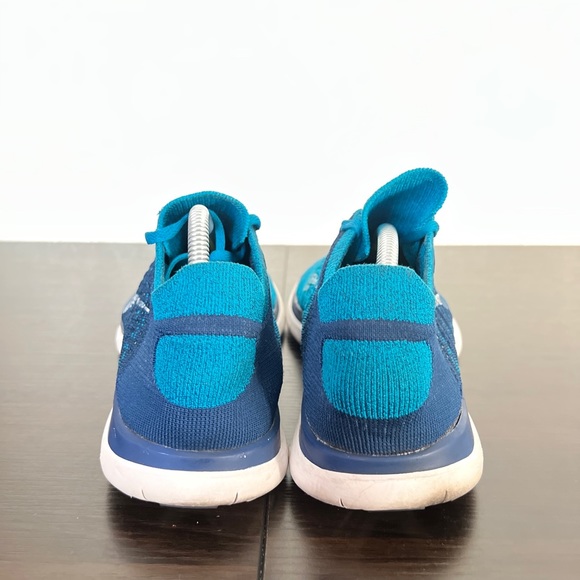 Size 11 - Nike Free 4.0 Flyknit Men's Running 631053-401 Turquoise Pre-Owned - Picture 4 of 8